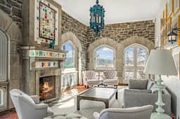 Historic Stone Estate w/ Lake Views + Pool
