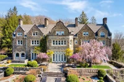 Historic Stone Estate w/ Lake Views + Pool
